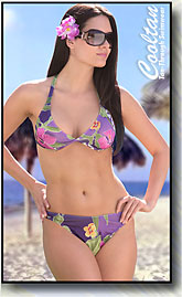 Women's Purple Tropic swimwear